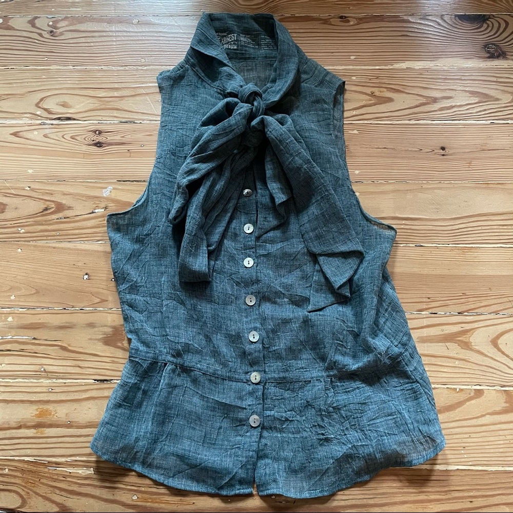 Earnest Sewn Textured Bow Blouse